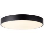 Brilliant Slimline Plafonnier Métal Plastique Noir Blanc 34W 3800lm - 830-865 CCT | 490mm - Télécommande Dimmable