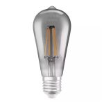 Ledvance Smart+ Wifi E27 Edison Classic Filament Fumée 6W 540lm - 825 Blanc Très Chaud | Dimmable - Équivalent 50W