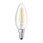 Ledvance Classic LED E14 Bougie Filament Claire 4W 470lm - 840 Blanc Froid | Équivalent 40W