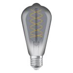 Ledvance Vintage 1906 LED E27 Edison Smoke 7.8W 360lm - 818 Blanc Très Chaud | Dimmable - Équivalent 30W