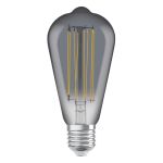 Ledvance Vintage 1906 LED E27 Edison Smoke 11W 500lm - 818 Blanc Très Chaud | Dimmable - Équivalent 42W