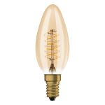 Ledvance Vintage 1906 LED E14 Bougie Dorée 3.4W 250lm - 822 Blanc Très Chaud | Dimmable - Équivalent 25W