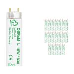 Lot 25x Osram T8 Lumilux 18W - 830 Blanc Chaud | 60cm
