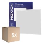 Lot 5x Noxion Panneau LED Ecowhite V3.0 36W 3700lm - 840 Blanc Froid | 60x60cm - UGR <19