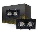 Spot Duo Noir | Diamètre 155x75mm - IP22 - GU10 Fitting