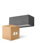 Lot 4x D'Lite Bello Applique Murale Noir Up & Down 12W 850lm - 830 Blanc Chaud| IP54