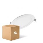 Lot 4x Ledvance Downlight LED Slim Ronde DN155 12W 1020lm 120D - 830 Blanc Chaud | 169mm 