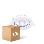Lot 10x Noxion LED Inclinable Slim Spot Blanc Ronde 6W 520lm 60D - 927 Blanc Très Chaud | 85mm - IP54 - Dimmable - Meilleur Rendu Des Couleurs
