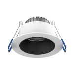 Noxion Spot LED Ares Profond Blanc 6W 540lm 927-940 3CCT - avec Inner Cercle  Noir | Diamètre 68mm