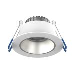 Noxion Spot LED Ares Profond Blanc 6W 540lm 927-940 3CCT - avec Inner Cercle  Argent | Diamètre 68mm