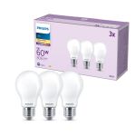 Lot 3x Philips Ampoule LED E27 Spot Dépolie 7W 806lm - 827 Blanc Très Chaud