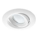 Noxion Spot LED Droplet inclinable Blanc 6W 400lm 36D - 927 Blanc Très Chaud | Diamètre 85mm - IP44 - Meilleur rendu des couleurs - Dimmable
