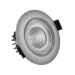 Noxion Spot LED Droplet inclinable Aluminium 6W 400lm 36D - 927 Blanc Très Chaud | Diamètre 85mm - IP44 - Meilleur rendu des couleurs - Dimmable