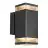Nordlux Elm Applique Murale Aluminium Noir | IP44 - Convient pour 2x GU10