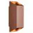 Nordlux Nico Applique Murale Aluminium Rouille Up & Down | IP54 - Convient pour 2x GU10