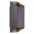 Nordlux Nico Applique Murale Aluminium Noir Up & Down | IP54 - Convient pour 2x GU10