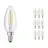 Lot 10x Ledvance CLASSIC LED E14 Bougie Filament Claire 4W 470lm - 840 Blanc Froid | Équivalent 40W