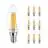 Lot 10x Noxion Lucent LED E14 Bougie Filament Claire 4.5W 470lm - 827 Blanc Très Chaud | Dimmable - Équivalent 40W