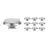 Lot 10x Noxion Spot LED G53 AR111 7.4W 450lm 40D - 927 Blanc Très Chaud | Meilleur rendu des couleurs - Dimmable - Équivalent 50W