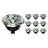 Lot 10x Noxion Lucent Spot LED GU10 AR111 15W 850lm 40D - 930 Blanc Chaud | Meilleur rendu des couleurs - Dimmable - Équivalent 100W