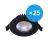 Lot 25x Noxion LED inclinable Slim Spot Noir Ronde 6W 550lm 60D - 927 Blanc Très Chaud | 85mm - IP54 - Dimmable - Meilleur rendu des couleurs