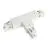 Connecteur triphasé Terre droit forme T - Blanc