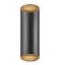 Nordlux Nico Applique Murale Aluminium Noir Up & Down | IP54 - Convient pour 2x GU10