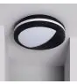 Hublot LED Natoli Ronde Visière Noir E27 | 300mm - IP54 - Convient pour 2x 40W E27