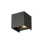 D'Lite LED Applique Murale Elingen Aluminium Noir 4.9W 480lm - 830 Blanc Chaud