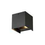 D'Lite LED Applique Murale Elingen Aluminium Noir 4.9W 480lm - 830 Blanc Chaud | Détecteur De Mouvement