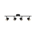 D'Lite Spot Trop Métal Sablonneux Noir| Convient Pour 4x GU10