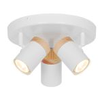 D'Lite Spot Beitem Métal Dépolie Blanc FSC Bois | Convient Pour 3x GU10