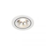 Nordlux Spot LED Alec Blanc 6.1W 480lm 36D - 830 Blanc Chaud | Diamètre 80mm - IP44 - 3 niveaux de gradation Dimmable