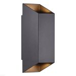 Nordlux Nico Applique Murale Aluminium Noir Up & Down | IP54 - Convient pour 2x GU10