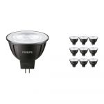 Lot 10x Philips Master LED Spot GU5.3 MR16 7.5W 621lm 24D - 930 Blanc Chaud | Meilleur rendu des couleurs - Dimmable - Équivalent 50W