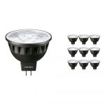 Lot 10x Philips Master LED Spot GU5.3 MR16 6.7W 440lm 60D - 930 Blanc Chaud | Meilleur rendu des couleurs - Dimmable - Équivalent 35W