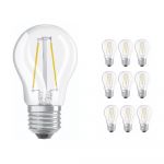 Lot 10x Ledvance CLASSIC LED E27 Poire Filament Claire 4.8W 470lm - 827 Blanc Très Chaud | Dimmable - Équivalent 40W