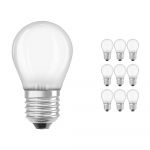 Lot 10x Ledvance CLASSIC LED E27 Poire Filament Dépolie 4.8W 470lm - 827 Blanc Très Chaud | Dimmable - Équivalent 40W