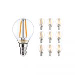 Lot 10x Noxion Lucent Lustre LED E14 Boule Filament Claire 2.5W 250lm - 822-827 Dim To Warm | Dimmable - Équivalent 25W