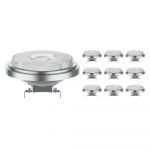 Lot 10x Noxion Lucent Spot LED G53 AR111 7.4W 450lm 40D - 930 Blanc Chaud | Meilleur rendu des couleurs - Dimmable - Équivalent 50W