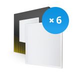 Lot 6x Panneau LED Backlit 36W 3240lm - 840 Blanc Froid | 60x60cm - UGR <22