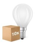 Lot 10x Ledvance Classic LED E14 Boule Filament Dépolie 5.9W 806lm - 827 Blanc Très Chaud | Dimmable - Équivalent 60W
