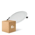 Lot 6x Ledvance Downlight LED Value DN180 17W 1350lm 110D - 830 Blanc Chaud | 192mm 
