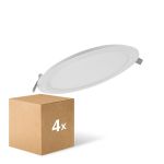Lot 4x Ledvance Downlight LED Slim Ronde DN210 18W 1530lm 120D - 840 Blanc Froid | 225mm