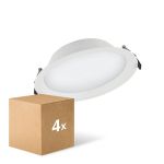 Lot 4x Ledvance Downlight LED Alu DN200 25W 2370lm 100D - 840 Blanc Froid | 215mm - IP44 