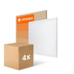 Lot 4x Ledvance Panneau LED Compact Aluminium Blanc 33W 3630lm - 830 Blanc Chaud | 60x60cm - UGR < 19