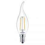 Philips Corepro LED Bougie E14 Flamme Filament Claire 2W 250lm - 827 Blanc Très Chaud | Équivalent 25W