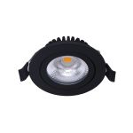 Noxion LED inclinable Slim Spot Noir Ronde 6W 550lm 60D - 927 Blanc Très Chaud | 85mm - IP54 - Dimmable - Meilleur rendu des couleurs