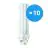 Lot 10x Philips MASTER PL-C 13W - 830 Blanc Chaud | 4 Pin