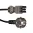 Noxion GST - Compatible Câble d’alimentation Noir - Femelle + Shuko Europlug - 2m - 3 pole 1,5mm2